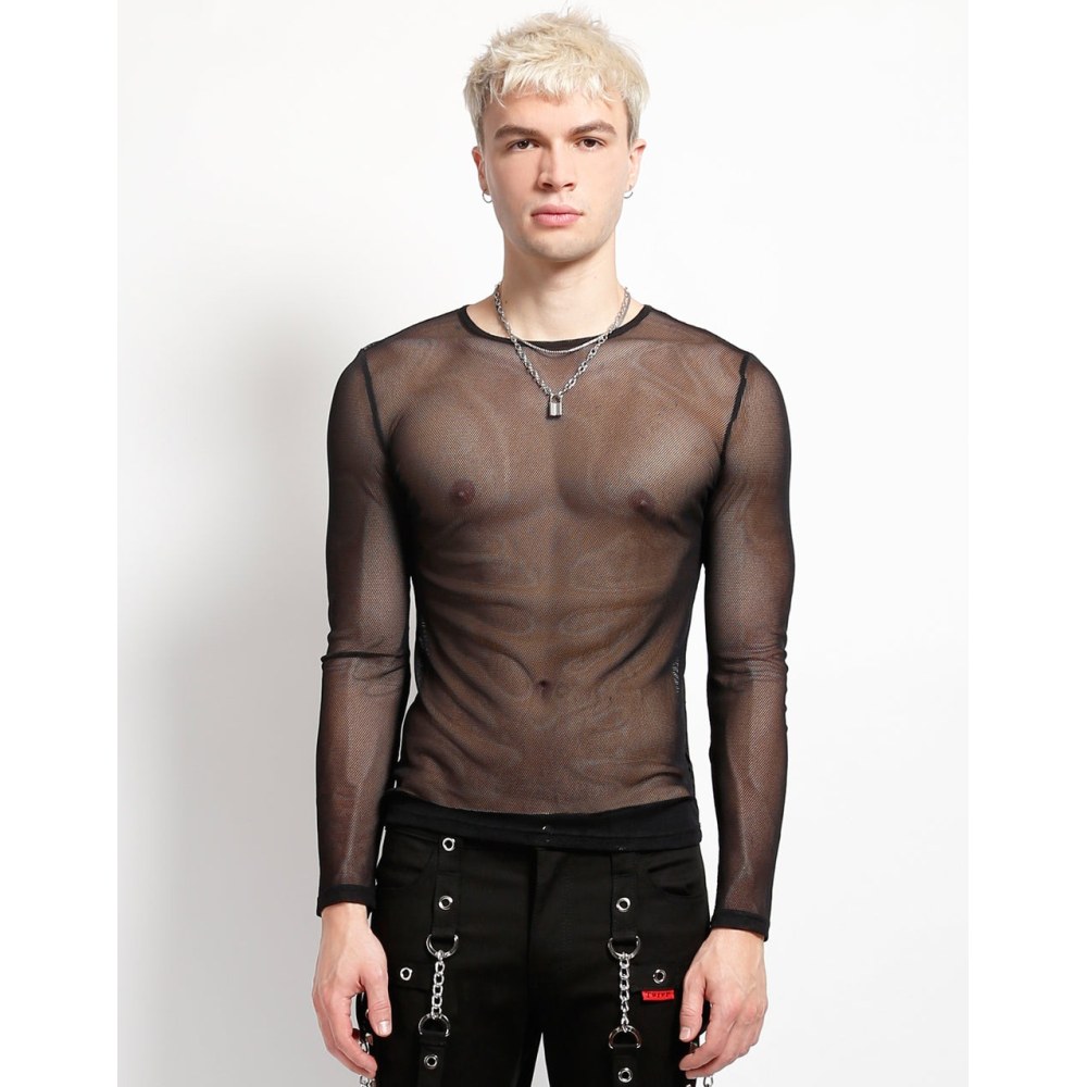 Tripp NYC - Longsleeve FishNet Longsleeve shirt - Black